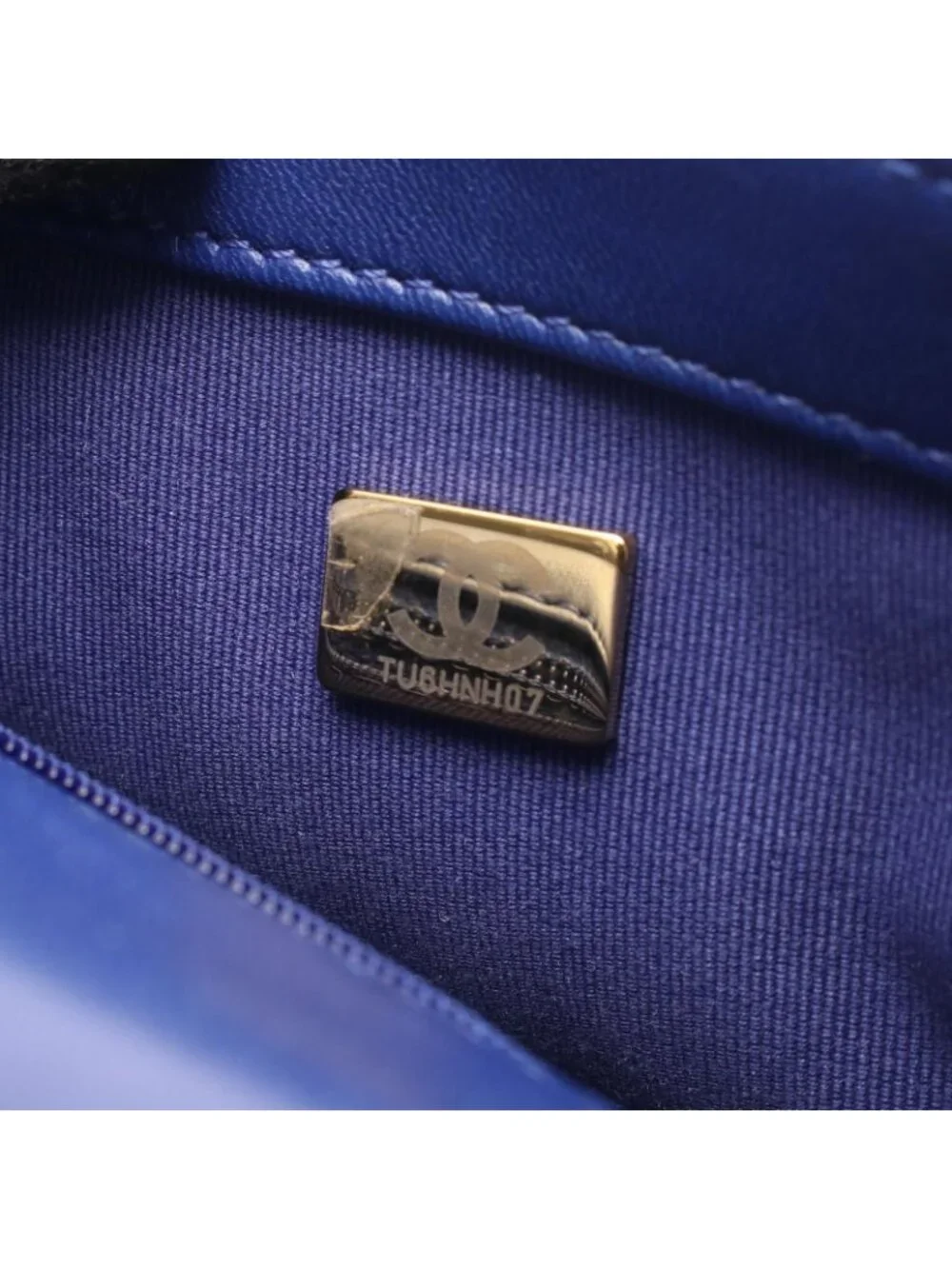 Chanel Shoulder Bag Quilted Mini Blue Lambskin Mini Chain
